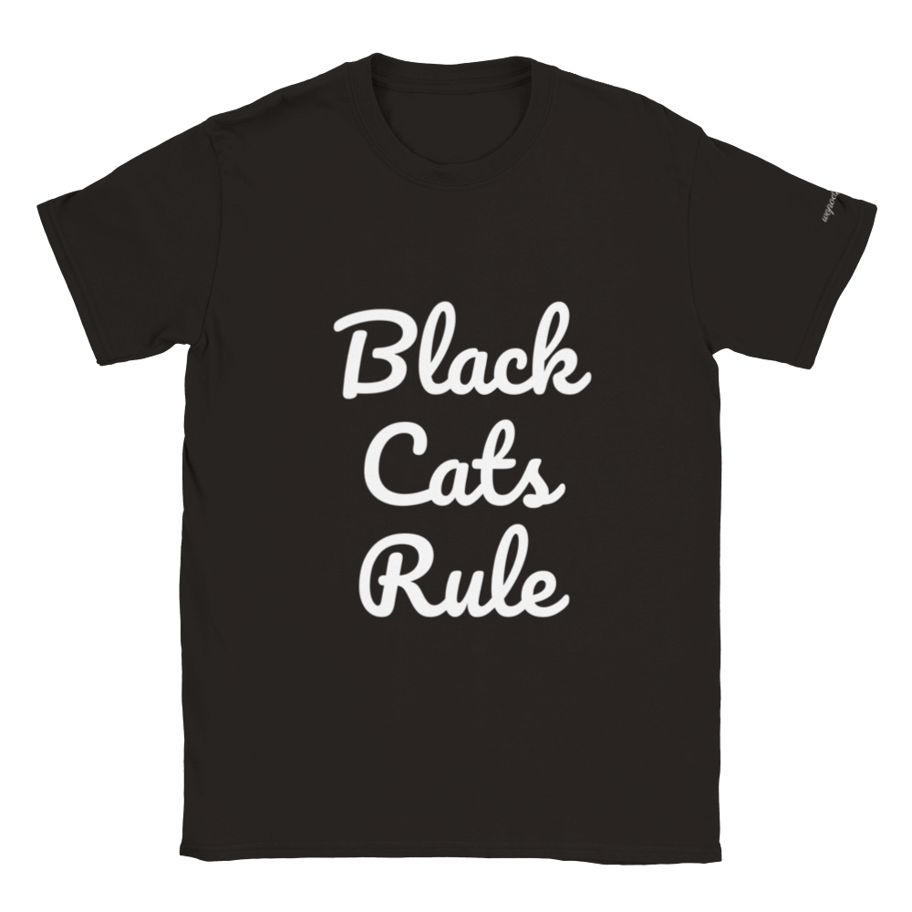 wopodom Unisex Crewneck T-shirt BLACK CATS RULE (W)