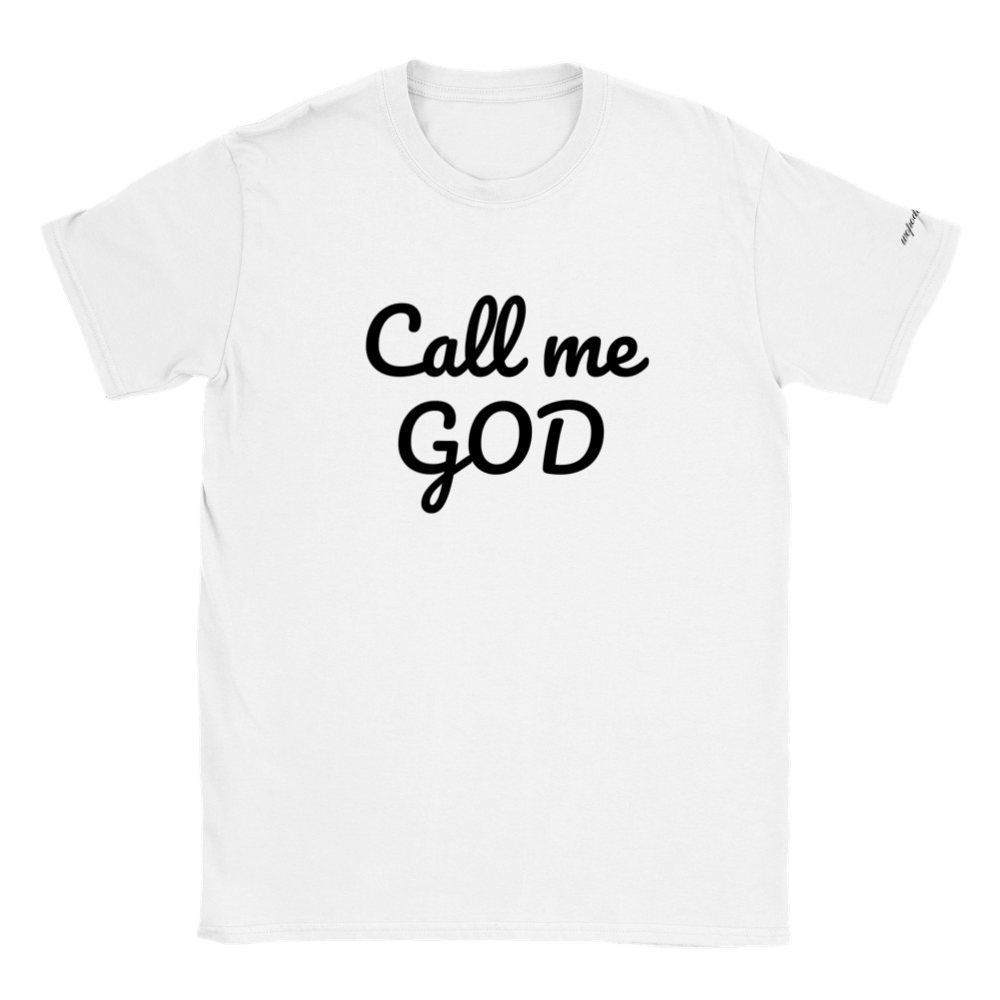 wopodom Unisex Crewneck T-shirt CALL ME GOD