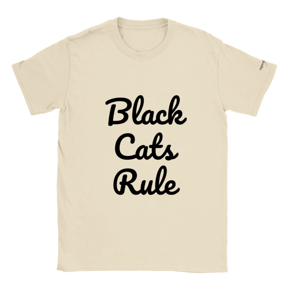 wopodom Unisex Crewneck T-shirt BLACK CATS RULE (B)