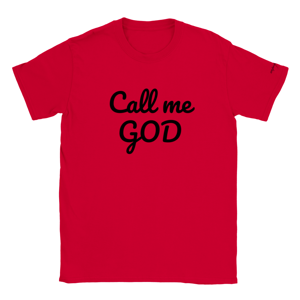 wopodom Unisex Crewneck T-shirt CALL ME GOD