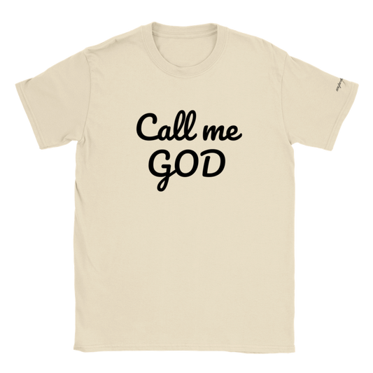 wopodom Unisex Crewneck T-shirt CALL ME GOD