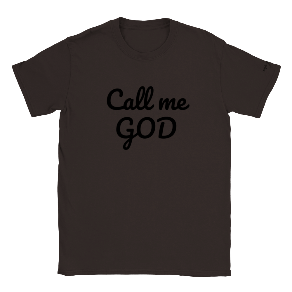 wopodom Unisex T-shirt met ronde hals CALL ME GOD