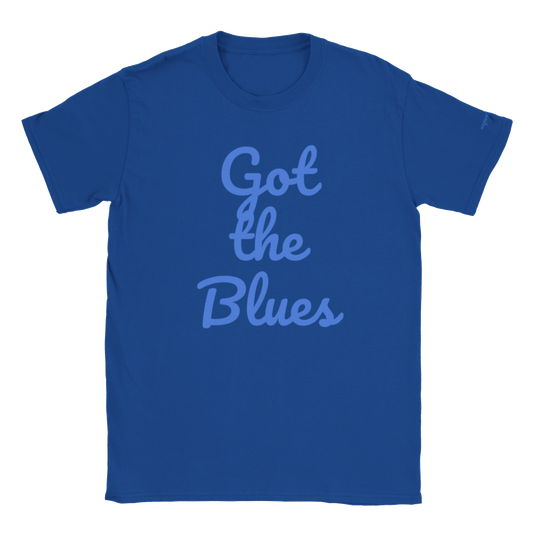 wopodom Unisex T-shirt met ronde hals GOT THE BLUES